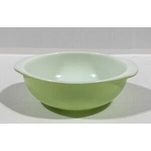 PYREX 024 - VTG Casserole Bowl Lime Green Milk Glass - Made in USA - 2qt - 9"